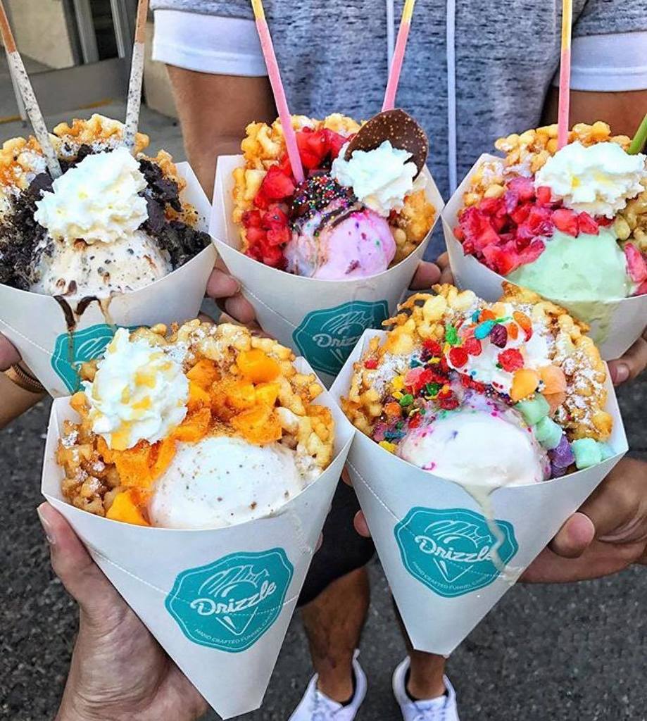 IceCreamAdventu's tweet photo. Feast for my 👀
#Repost @hungryhugh
・・・
Funnel Cake Ice Cream time! 🙃 @drizzle_oc will have their Grand Opening on … https://t.co/lFziAOjjB4 https://t.co/wLGYjzY4PC