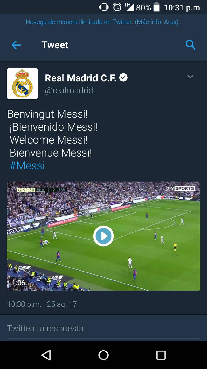 JuanCaBocaletti's tweet photo. Los mismos que hackearon la cuenta del @FCBarcelona acaban de hackear la cuenta del #RealMadrid y han anunciado el fichaje de Messi! #RMHack https://t.co/R4YoF3pFed
