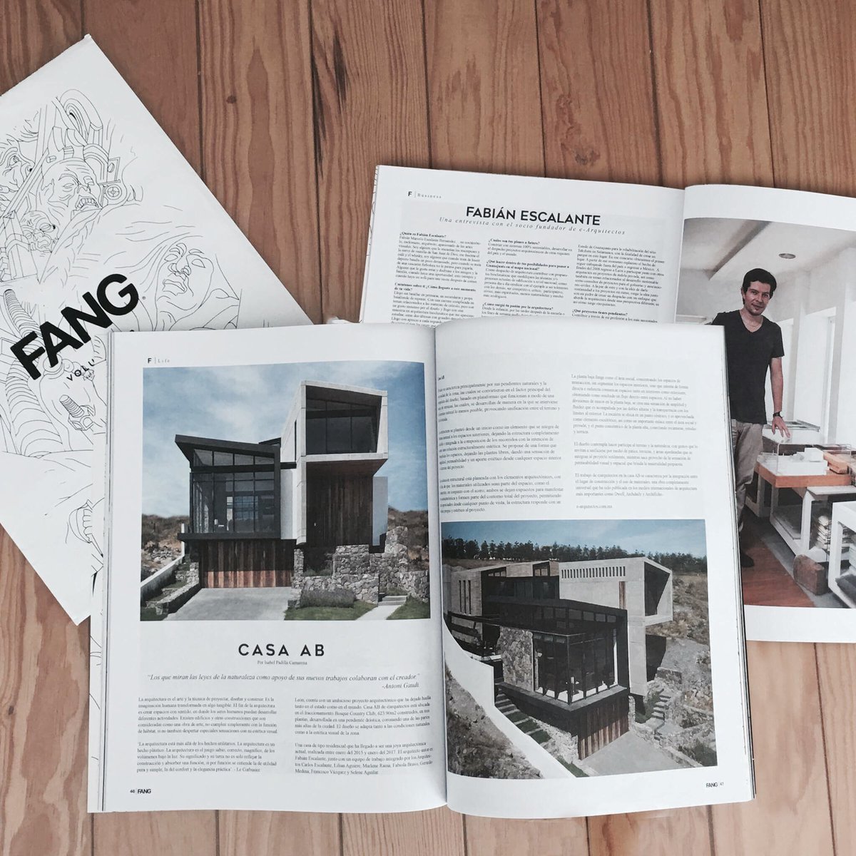 En la revista FANG #43, en pág. 48 aparece la Casa AB / de e|arquitectos; gracias! <a href="/revistafang/">Revista FANG</a> por la publicación; instagram.com/p/BYPMQj0jDa2/