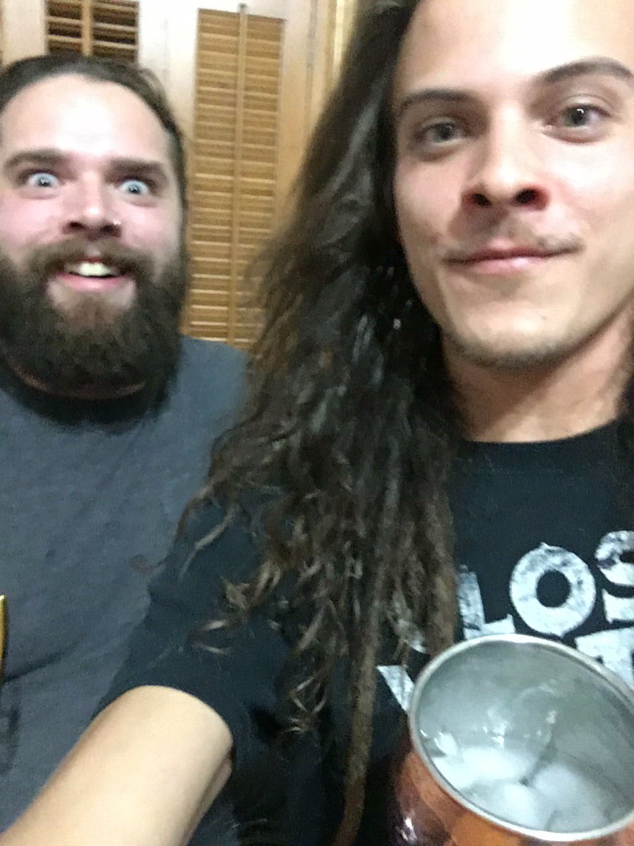 alohajahbless's tweet photo. Couldn't make it to Iowa city to see @closetwitchband tonight so Christian and I are having a closet witch party at the Elkson house instead https://t.co/6fh4576B11