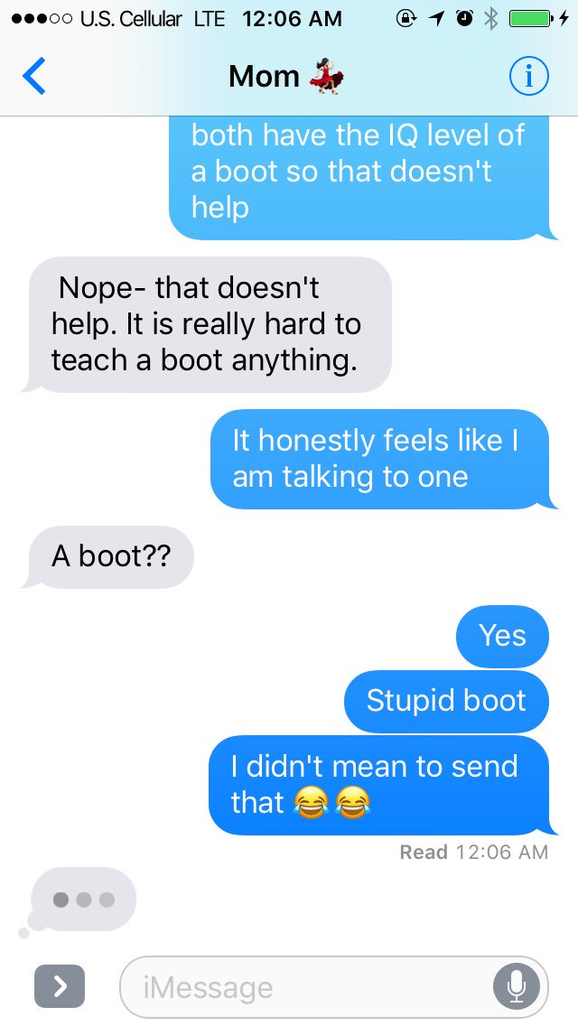 CalissaCormier's tweet photo. My mom probably thinks I'm really weird #stupidboot https://t.co/QEdEtHHKNf