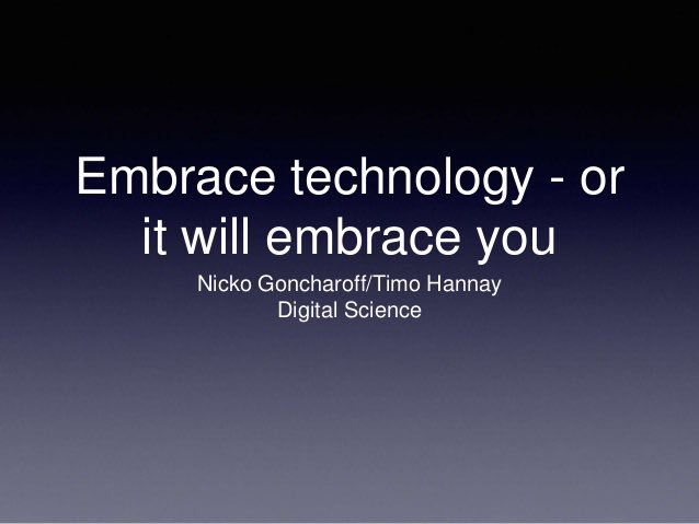 Komende 3 weken <a href="/embrace_tec/">EmbraceTEC</a> opstarten 31 hbo &amp; 4 mbo studenten aan de slag met werkondernemerschap/technologie/creativiteit en vooral human