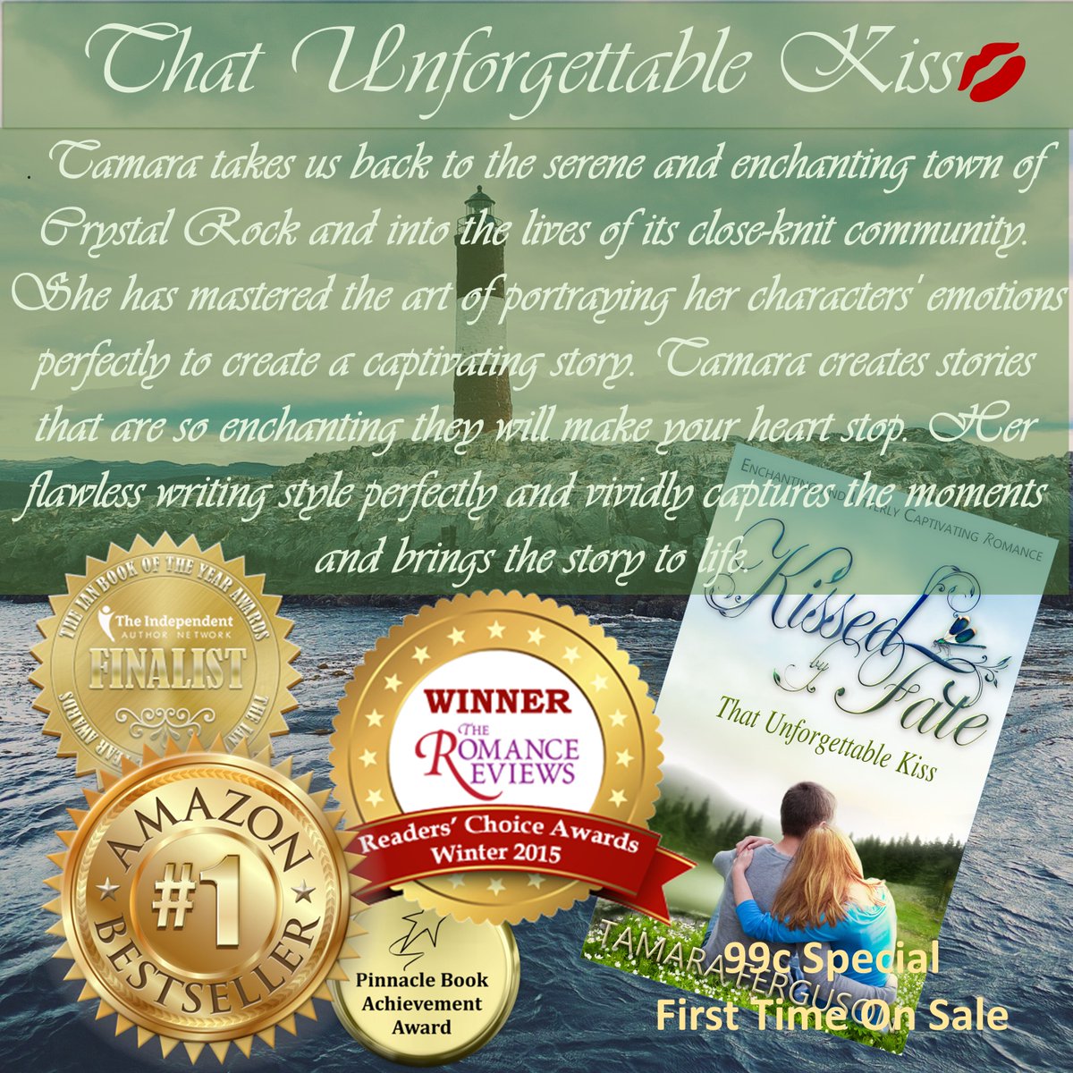 KissedByFate2's tweet image. #99c #BOOKSPECIALS
#1 International Best Seller
❥THAT UNFORGETTABLE KISSღ
DELICIOUS #ROMANCE
bookShow.me/B00OMGW8V2