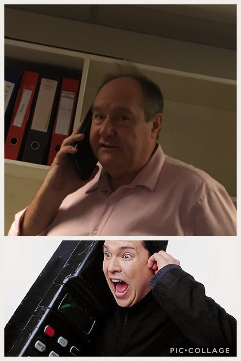 DaleMaint's tweet photo. HELLO I'm in the office! Na it's rubbish! Pat bringing Dom jolly back #domjolly #triggerhappy #bigphone https://t.co/2kw2g9rTSx