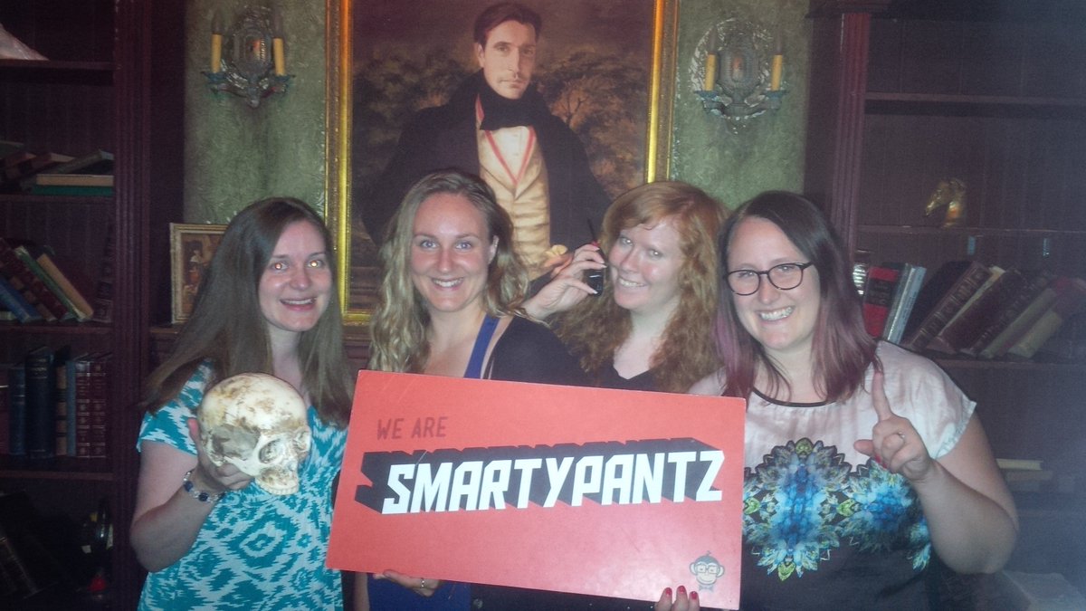SmartyPantzVan's tweet photo. "#pantz of a feather, flock together" -Agent P, Spies and Lies. #SmartyPantz # yvrescaperooms #RU1 https://t.co/9AQhH0pKmM