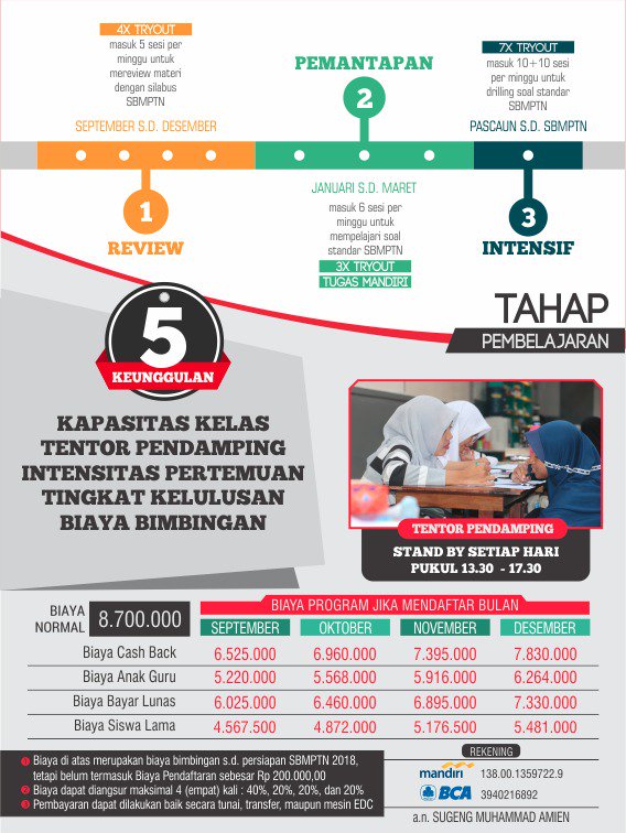 sscisolo's tweet photo. Selamat siang semuanya... SSCi SOLO ada Alumni, programini ditujukan bagi kamu yang tahun ini belum lolos PTN/bagi yang mau pindah jurusan. https://t.co/EjoeH3VW5X
