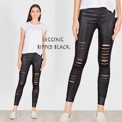 devLinshop's tweet image. Legging leging celana wanita ripped black hitam bahan latex ripped fit to L 67rb #legging #celana #bajumurah #celanamurah #jualbaju #murmer