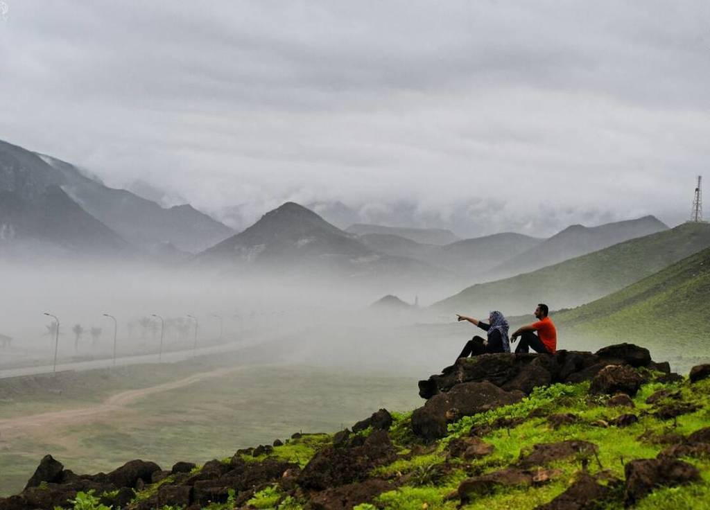 In the lush green plains of Salalah, we decided to take a moment to sit down and take it all in. We wanted to capture the moment in our min…
