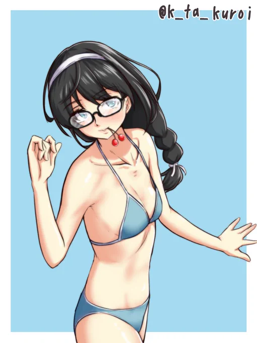 大淀さん!!

描いてみると気がつくことが多い。
黒髪、めがね、お姉さん属性、背が高そう、スレンダー
って黒井の思う萌え要素が詰め込まれ過ぎっ><
#艦これ版深夜の真剣お絵描き60分一本勝負
#艦これ版真剣お絵描き60分一本勝負_20170818 