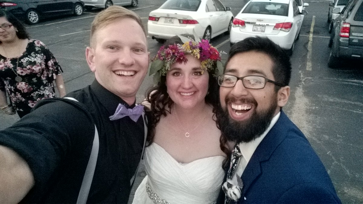 Buddejordan's tweet photo. @Eloquent_Stones &amp; @S263LR You guys had an amazing wedding. Love you both. #ReyesWedstock https://t.co/dSvqq7xteb