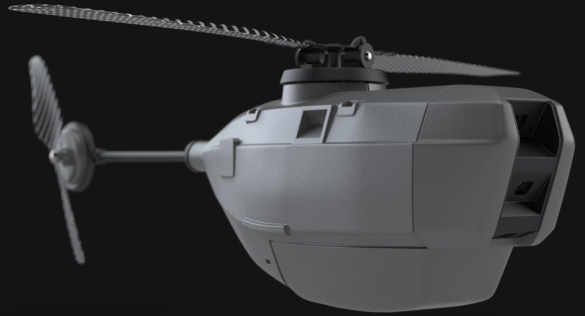Fmj3D's tweet photo. Model of PD-100 Black Hornet. Made for sale on turbosquid: https://t.co/QsY9SW1lMi https://t.co/bVvgoRAkng