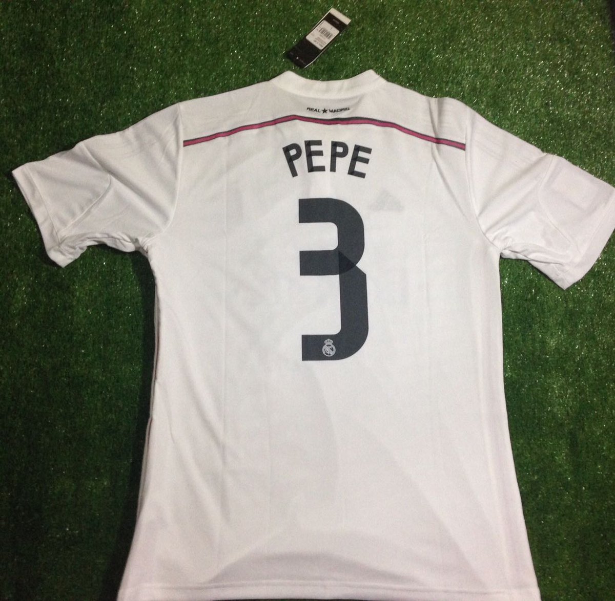 soccersports7's tweet photo. Madrid home 14/15 nameset #3 PEPE original, bnwt harga 250k,  sms/WA :08118867300 https://t.co/kje9b9zkOq