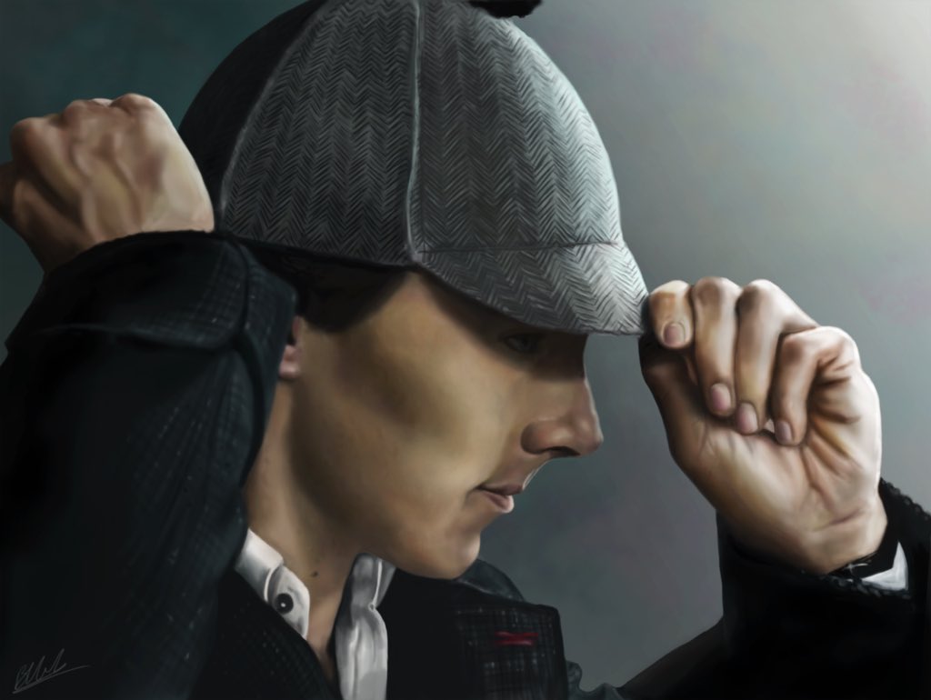 221bWall's tweet photo. "The Deerstalker"
(cred: https://t.co/o7vHum5FQ5) #Sherlock #fanart #art #BenedictCumberbatch https://t.co/6fZggRcpSX