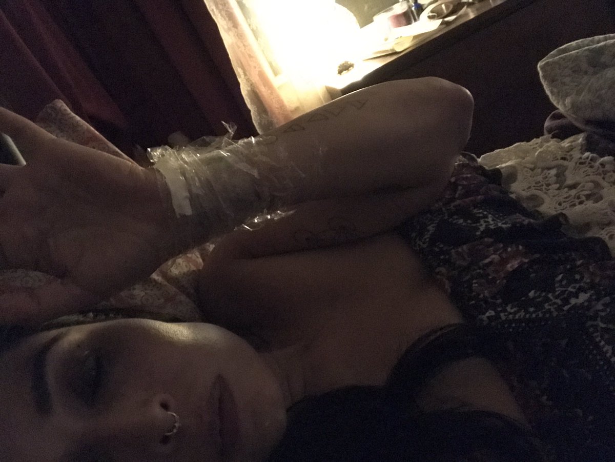 riss13's tweet photo. I can't tell whether people thought I belonged at the bar.... or were afraid I was at the bar. #tribehang #bandagedwrists #newtattoos https://t.co/odauhjVTfH