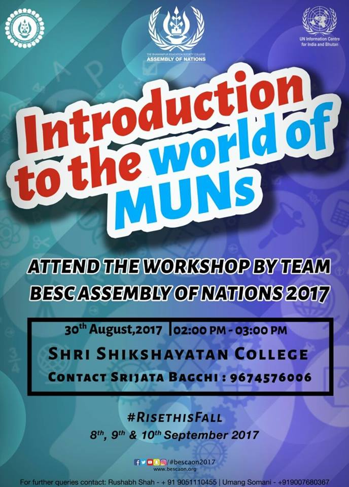 bescaon's tweet photo. A Delegation from BESCAssembly of Nations will visit #SSYCollege for a small workshop on 'Introduction to the World of MUNs' @SSCollege1955 https://t.co/nhSwcK4dIA