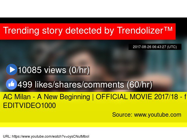 Trailolizer's tweet photo. AC #Milan - A New Beginning | OFFICIAL MOVIE 2017/18 - ft EDITVIDEO1000 #Facebook #Europe #justsearch... https://t.co/T4HOYv2v0a https://t.co/yDYaOpf1Xt