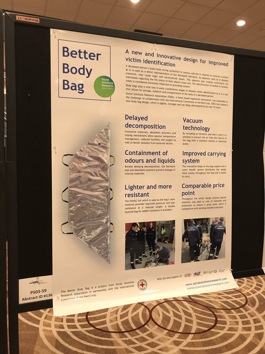 AdamRogers2030's tweet photo. Better Body Bag project, working with #ICRC driving #innovation at #iafs2017... by #theportatcern https://t.co/rS9HKzRhoV