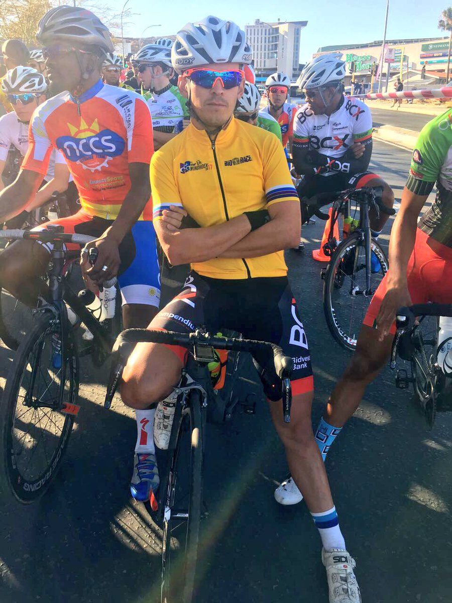 DSVSHIFTAcademy's tweet photo. #TeamBCX ready to start stage 3 off in full colours @Davidamaree #LeadersJersey @CalvinBeneke #PointsJersey @stevenvheerden #KOM Good luck! https://t.co/OZpM5sjYeQ