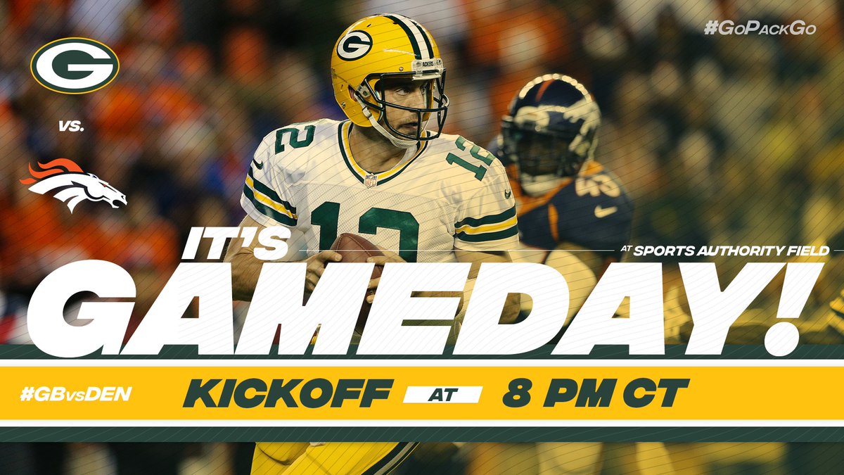 packers's tweet image. It's GAMEDAY in Denver! 🏈

#GBvsDEN #GoPackGo