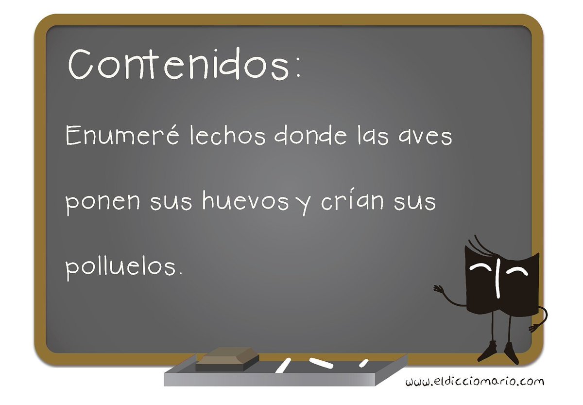 ElDicciomario's tweet photo. Aprendiendo con #ElDicciomario.
Hoy: #contenidos.
#diccionarioalternativo #enumerar #lechos #aves #poner #huevos #polluelos #nidos #contar https://t.co/ll39SfWJGt