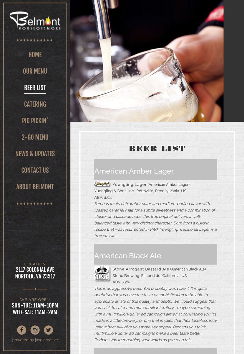 HouseofSmoke's tweet photo. Have you seen our new beer list? https://t.co/cKkpIiuvNS Stop by today. https://t.co/tvGQBw6MoI