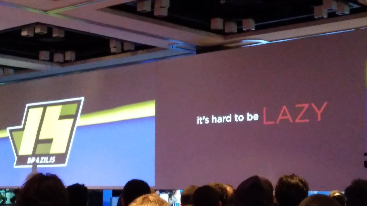 boniattirodrigo's tweet photo. It's hard to be lazy. @JemYoung #LazyJS #braziljs https://t.co/4zFZHRMzBy