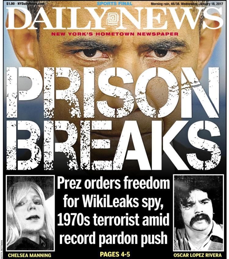 ForAmerica's tweet photo. 1,927 people convicted of federal crimes received Obama pardons. Including terrorist Oscar Lopez Rivera. Spare us the lectures, liberals. https://t.co/5Cp6OxSG2n