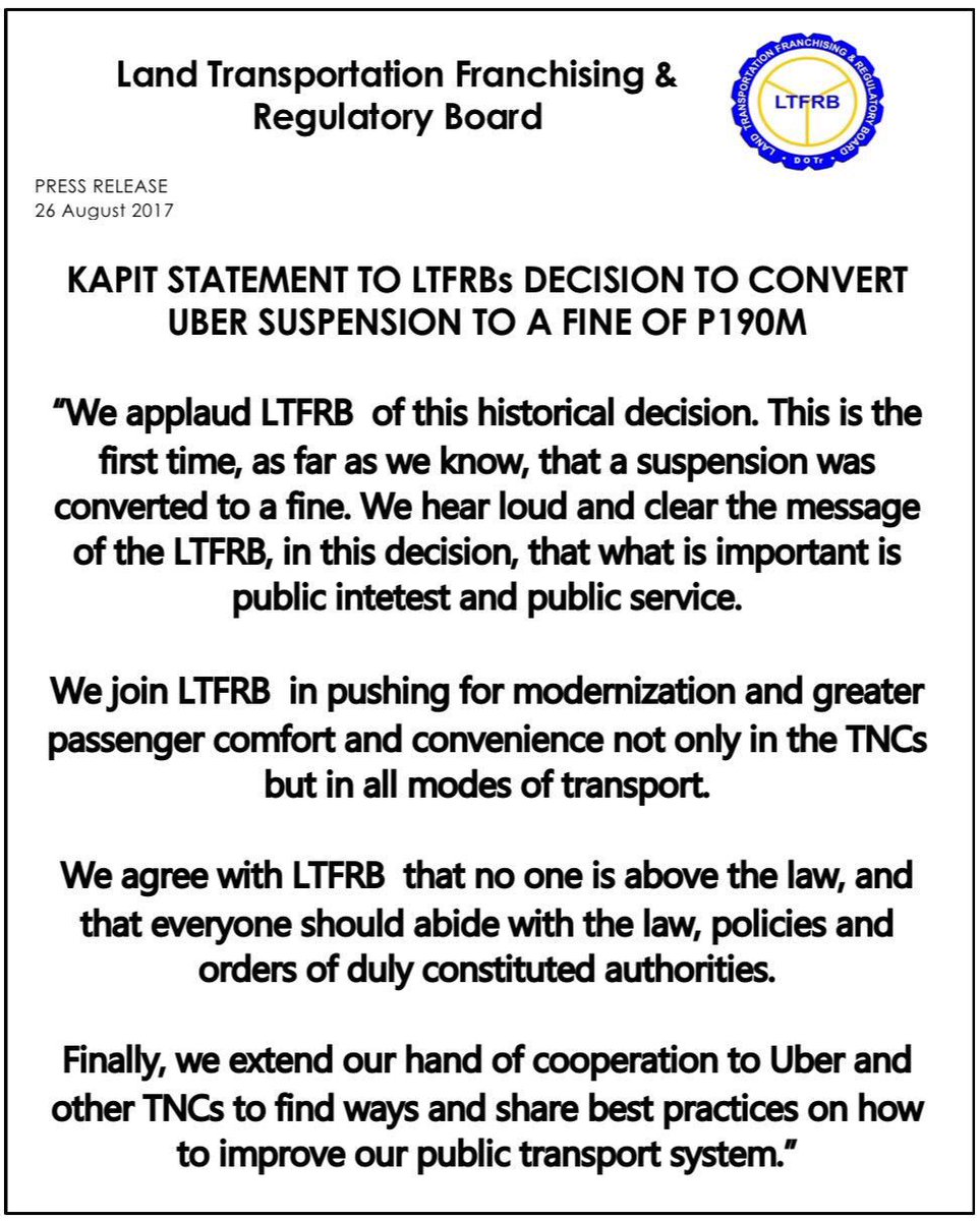 SofiaMonica_'s tweet photo. Hi @LTFRB, paano 'yung ibang group na against sa decision n'yo on Uber? Use your letterhead for their PR too! #BuhatBangko #ProofreadPlease https://t.co/F6hl0pSdcv