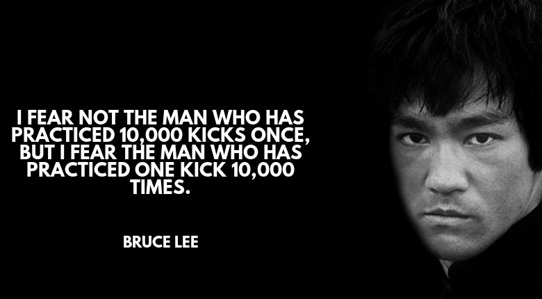 GrindNGrow's tweet photo. Repetition is the mother of skill. #skills #Practice #BruceLee #determination https://t.co/xmqw0GldIt