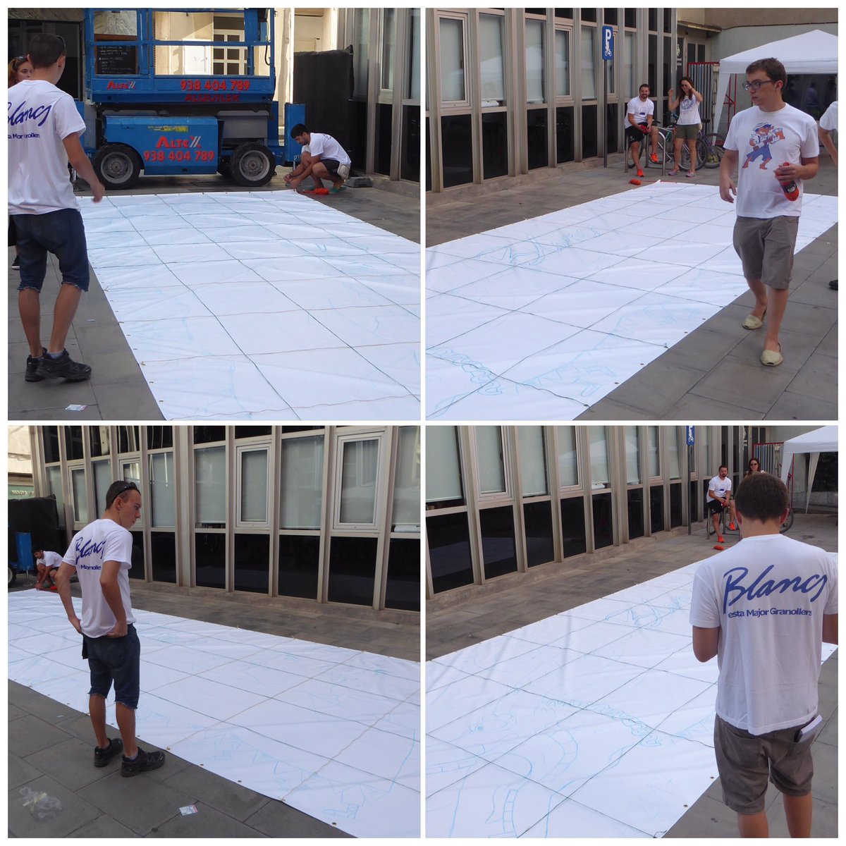 Blancsiblaus's tweet photo. El mural a pintar a les 11 a la plaça del Patufet i per l'activació del pla #Blancat, en marxa.
#fmbib #Granollers #VallèsOriental https://t.co/MelpI5D8s1