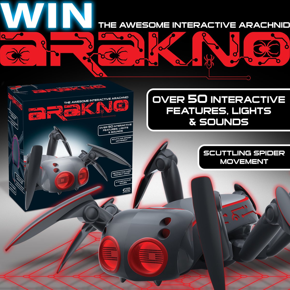 dailyclicktowin's tweet photo. #Win #Arakno.…if you dare! This #interactive arachnid has 50+ features 🕷️🕸️ Enter DAILY https://t.co/UjkFrvv7CP @VividToyGroup #Christmas https://t.co/gDSHG3AIoR