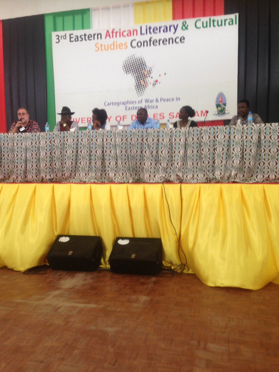 G_A_Musila's tweet photo. The best of East Africa: writers' panel ft Dr Susan Kiguli, Pascal Mayega, Marie Therese Toyi, Richard Mabala, Sule Egya &amp; Elieshi Lema #Dar https://t.co/LCT2Wb8sIo