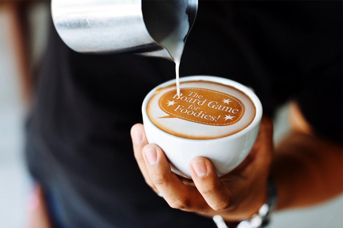 Enjoying a morning #coffee? Check out our <a href="/kickstarter/">Kickstarter</a> where you can pre-order our fun new game for #foodies! bit.ly/smorgBG ☕️👍🎲