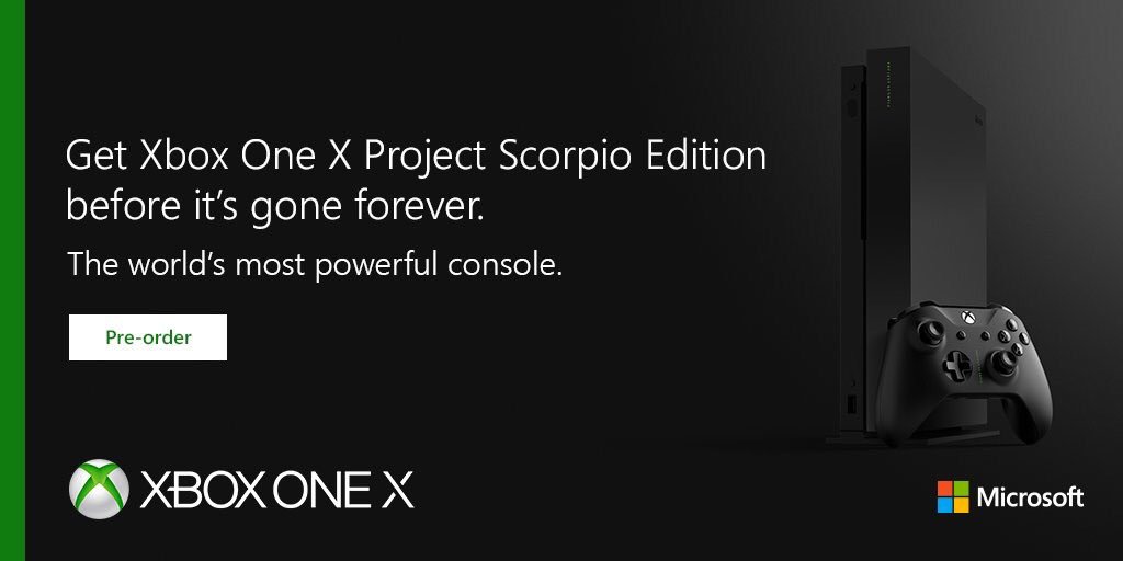 GAMEPortTalbot's tweet photo. BREAKING NEWS: WE HAVE LIMITED XBOX ONE X PROJECT SCORPIO CONSOLES TO PRE ORDER! FIRST COME FIRST SERVE! https://t.co/pLcsgnc9Xg