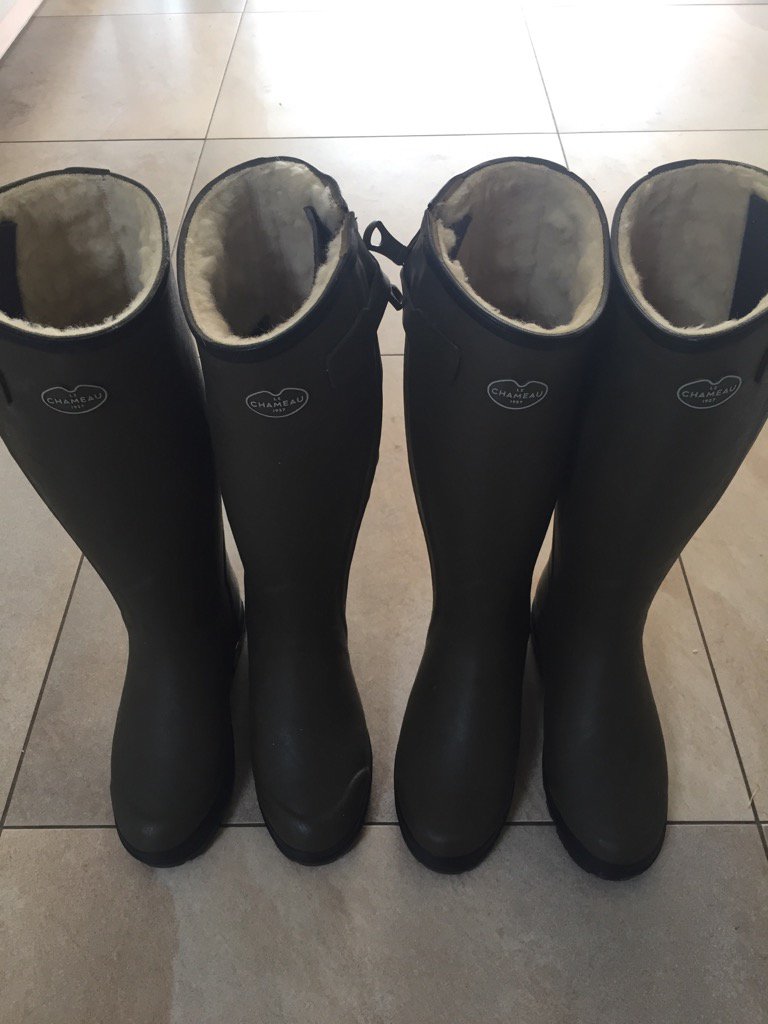 Two very happy ladies this morning... thank you <a href="/LeChameau1927/">Le Chameau</a> in the words of my daughter... the bests boots ever,