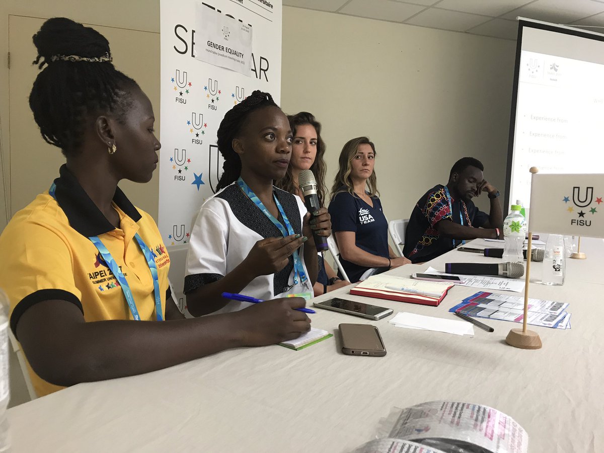 rs1elvis's tweet photo. @ShoniSST says leaders should take firm decisions to realize gender equality in sports. #GECTaipei #Taipei2017 @FISUnetwork @IWGWomenSport https://t.co/urhhO8838s