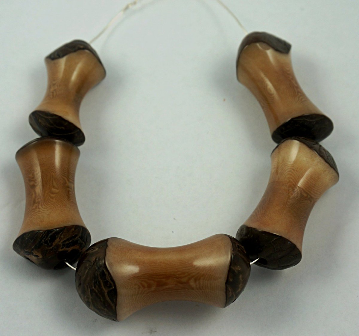 BrownTagua Bone Beads Set of One;craft supplies, jewelry making,  eco fri… tuppu.net/c588e357 #beads #BoneBeads