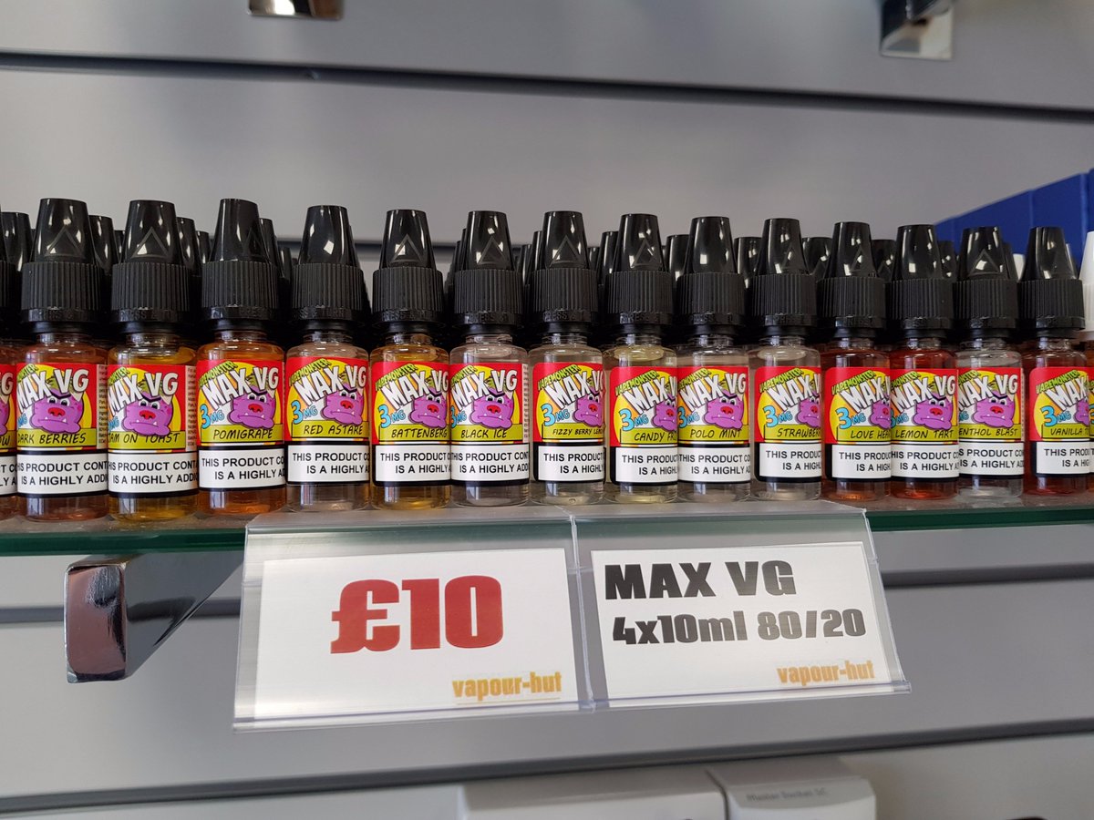 Max VG <a href="/VapeMonsterUK/">VapeMonster Liquids</a> Liquid 4 x 10ml for only £10. Over 25 flavours to choose from. Only available in 3MG. #vape #vapelife #runcorn
