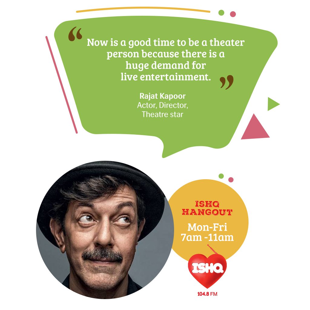 IshqTakOfficial's tweet photo. This week's #IshqHangout gems feature #RajatKapoor, @ArkoPravo19, Medha & Sujal, founders of #Embarq & the app roundup from @MukhoRnab! https://t.co/MkGcvksCBe