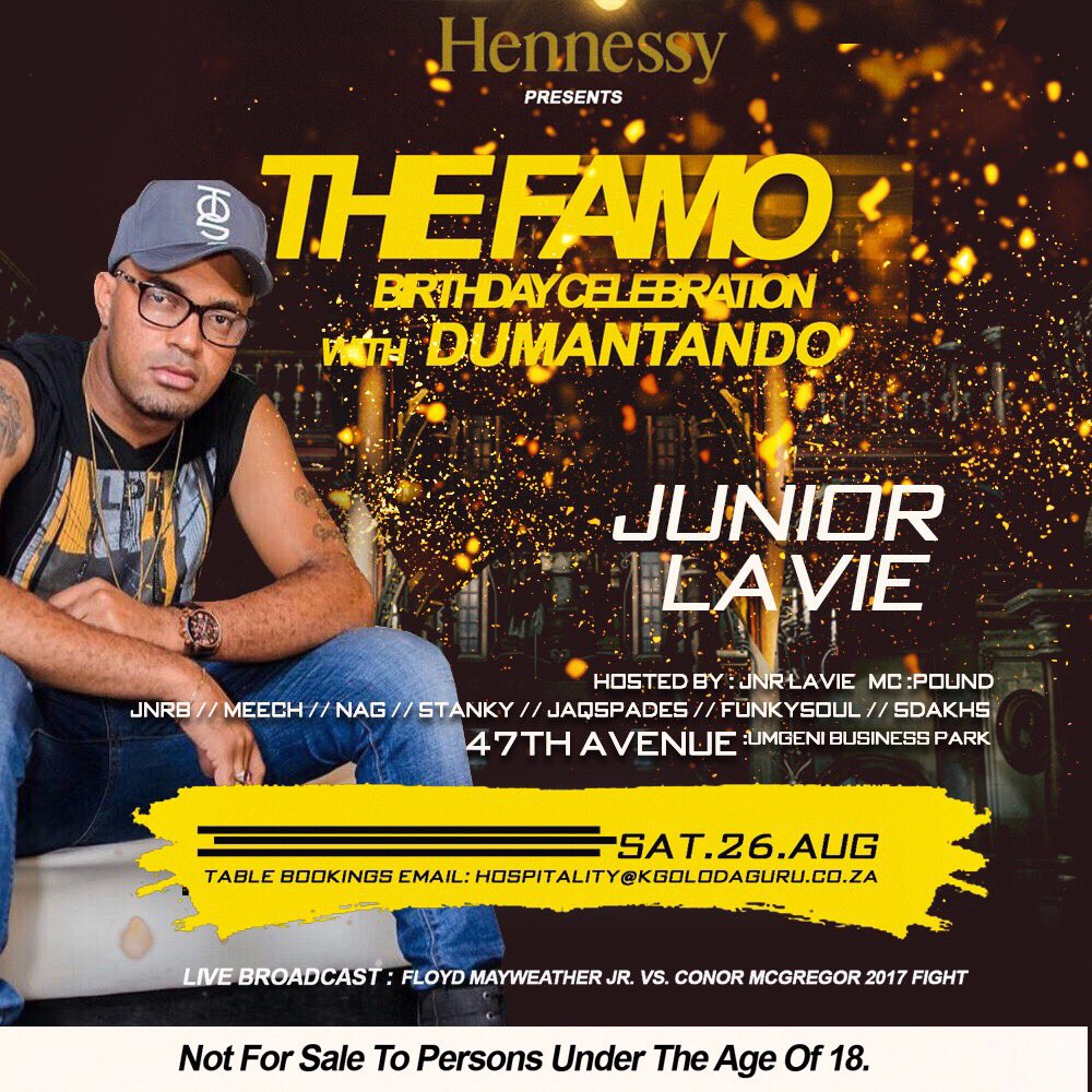 thefamo_rsa's tweet photo. Our host for tonight @JuniorLavie  MR @F_INKPARTY let's handle https://t.co/5YRXNDytWy
