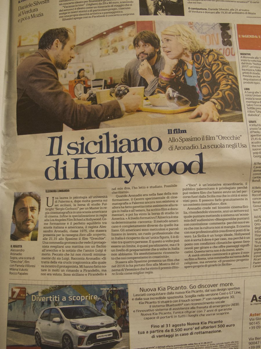 sudtitles's tweet photo. Le commedie del cinema italiano: oggi a #ESCO2017 il regista Alessandro Aronadio presenta #Orecchie! Dalle 21.15 allo #Spasimo di #Palermo https://t.co/TFOX4DGXvZ