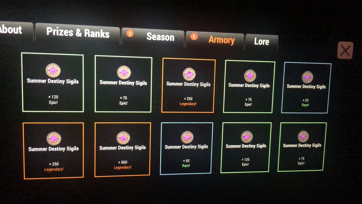 iStefaWD's tweet photo. My drops using the sigils chests were pretty lucky 🍀 how lucky/unlucky were you? 😎 https://t.co/xLJ2M7LiGO