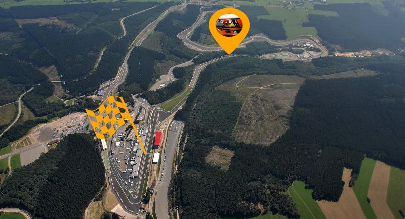 TPSpencer88's tweet photo. If @svandoorne's 65 place grid penalty was applied in full, he'd have to start at the entry to Blanchimont!!
#BelgianGP #F1 https://t.co/IHmV1cO80X