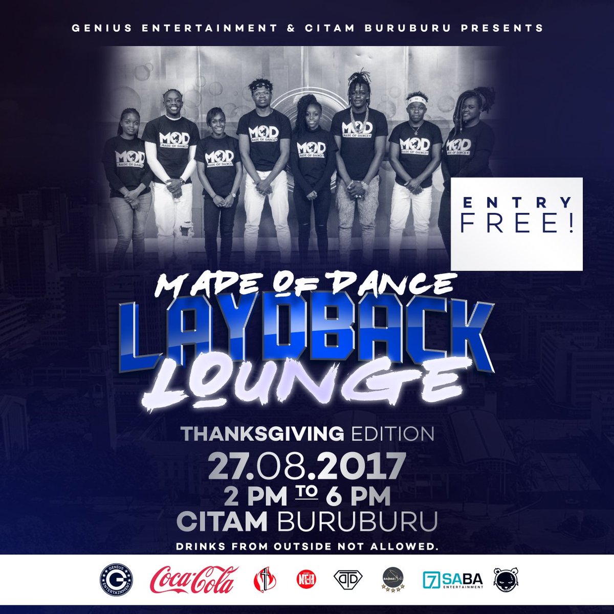 MoD_Kenya's tweet photo. We will be performing at Laydback Lounge tomorrow afternoon at CITAM BuruBuru from 2pm courtesy of @geniusentgroup
#LaydbackLounge https://t.co/UGKv2H2m17