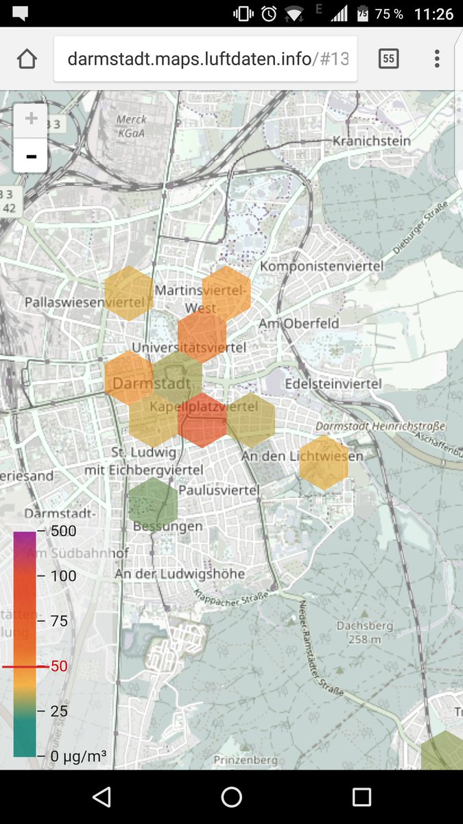 stefanopitz's tweet image. Inversionswetterlage deluxe :-/ #luftdaten #Feinstaubsensor