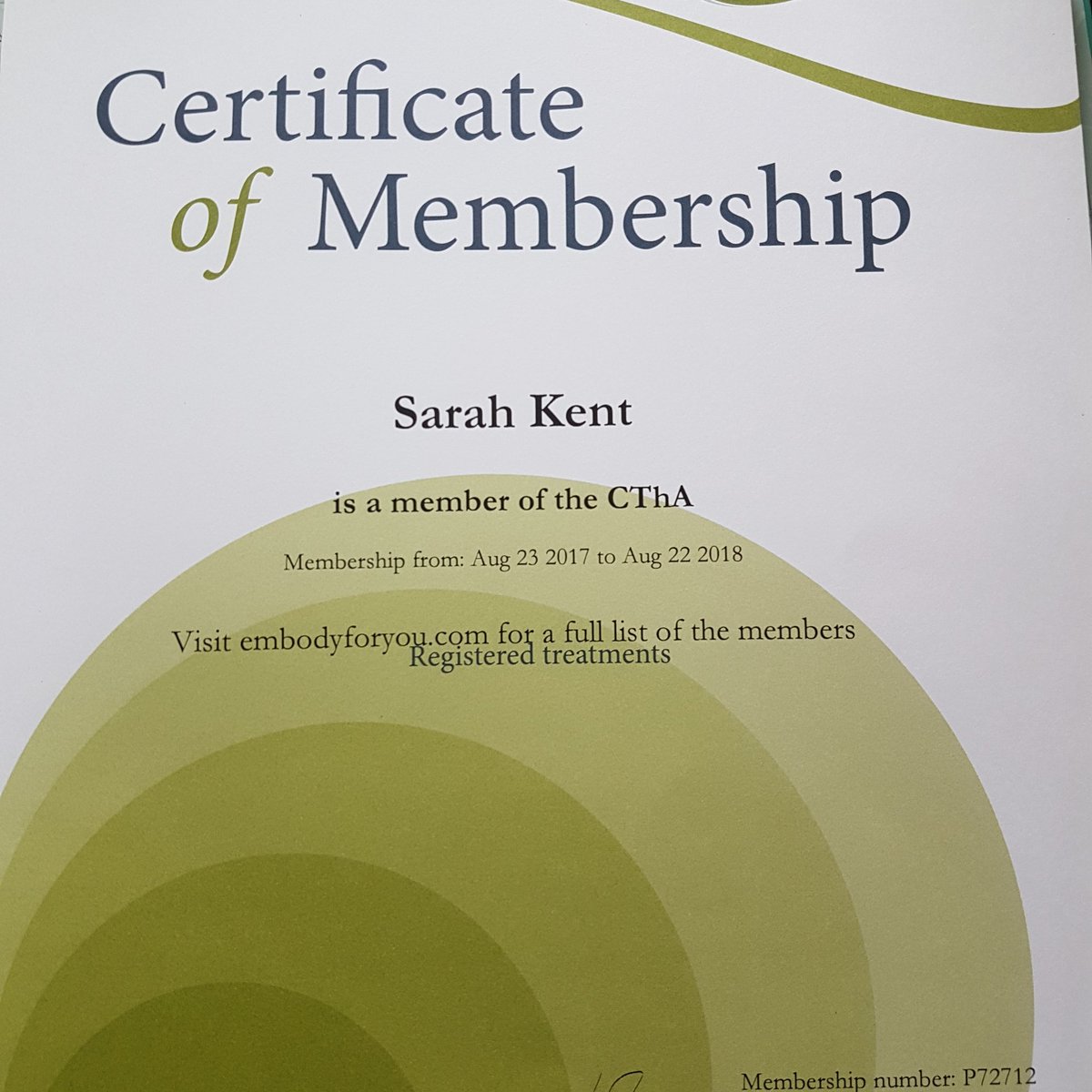 BeautifulSoulCT's tweet photo. Now a member of the complementary therapy association 😁 #excitingtimes #alotgoingon #officiallyabusinessowner #complementarytherapy https://t.co/93uwVJCgPS