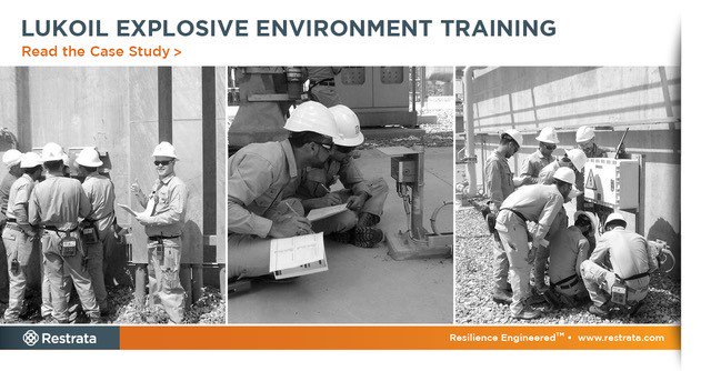 restrata's tweet photo. Bespoke #ExplosiveEnvironment training for Lukoil employees operating in #WestQurna 2 in #Iraq - read case study: https://t.co/99YKi1w3vF https://t.co/5ehoFSZOxS