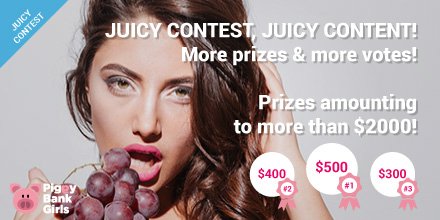 PiggyBankGirls's tweet photo. Make the most! Don’t Miss Our #Juicy #PiggyPrincess #Contest! Vote &amp; Share! Get Your Prize! ;) https://t.co/h6CzwXhEDb