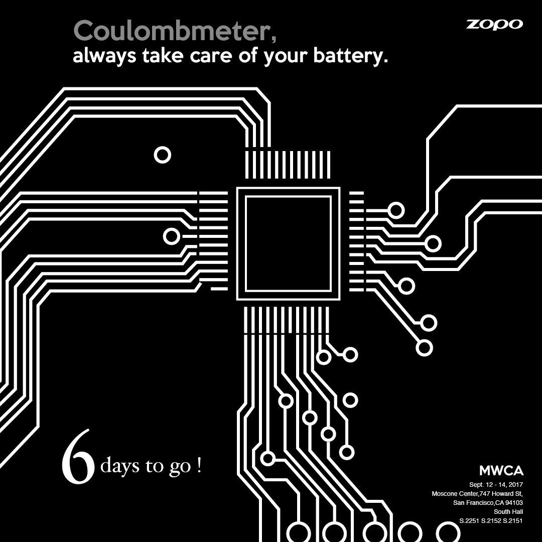 ZopoMobileBrand's tweet photo. Coulombmeter, always take care of your battery. 6 days to go!!! #IFA2017 #ZOPO2017 #Z5000 https://t.co/00hXzXe210