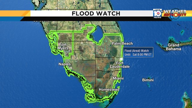 FLOOD WATCH - Flood watch for South Florida remains in effect now through 8 pm tonight. https://t.co/RDIDCWQ2Sx